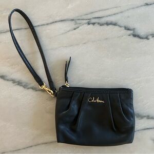 Cole Haan Black Leather Wristlet